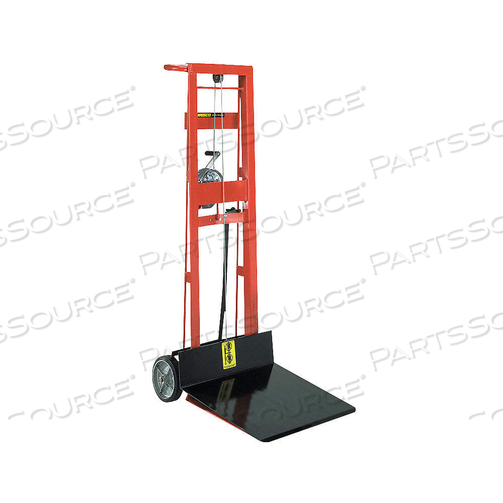 MANUAL HAND-TRUCK-STYLE PLATFORM LIFTS, 750 LB LOAD CAPACITY, 22 IN X 22 IN, STEEL by Approved Vendor MANUAL HAND-TRUCK-STYLE PLATFORM LIFTS, 750 LB LOAD CAPACITY, 22 IN X 22 IN, STEEL by Approved Vendor