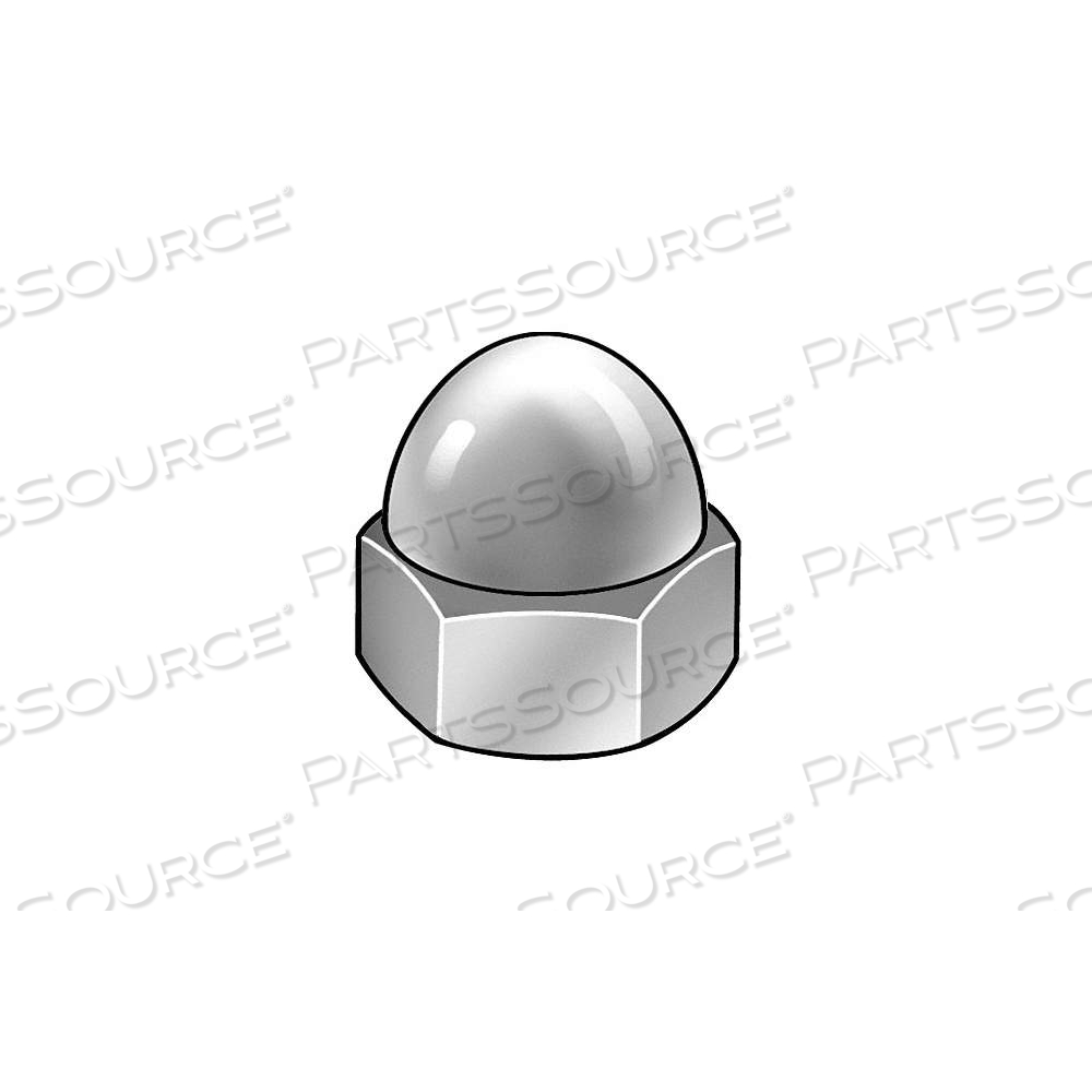 CAP NUT, 5/8"-18 THREAD, CHROME PLATED, NOT GRADED, STEEL, 1.315 IN HT, 15/16 IN HEX WD by Approved Vendor CAP NUT, 5/8"-18 THREAD, CHROME PLATED, NOT GRADED, STEEL, 1.315 IN HT, 15/16 IN HEX WD by Approved Vendor