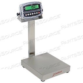 ELECTRONIC BENCH SCALE, 150 LB WITH 190 INDICATOR, SIX DIGIT, SEVEN SEGMENT, 25 MM HIGH BACKLIT LCD by Detecto Scale / Cardinal Scale ELECTRONIC BENCH SCALE, 150 LB WITH 190 INDICATOR, SIX DIGIT, SEVEN SEGMENT, 25 MM HIGH BACKLIT LCD by Detecto Scale / Cardinal Scale