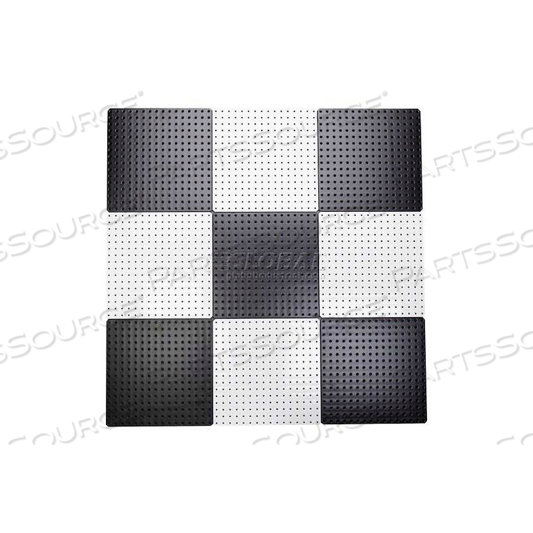 PEGBOARD PANELS - CHECKERBOARD BLACK & WHITE 48" X 48" (9 PC @ 16") by Syr-Tech PEGBOARD PANELS - CHECKERBOARD BLACK & WHITE 48" X 48" (9 PC @ 16") by Syr-Tech
