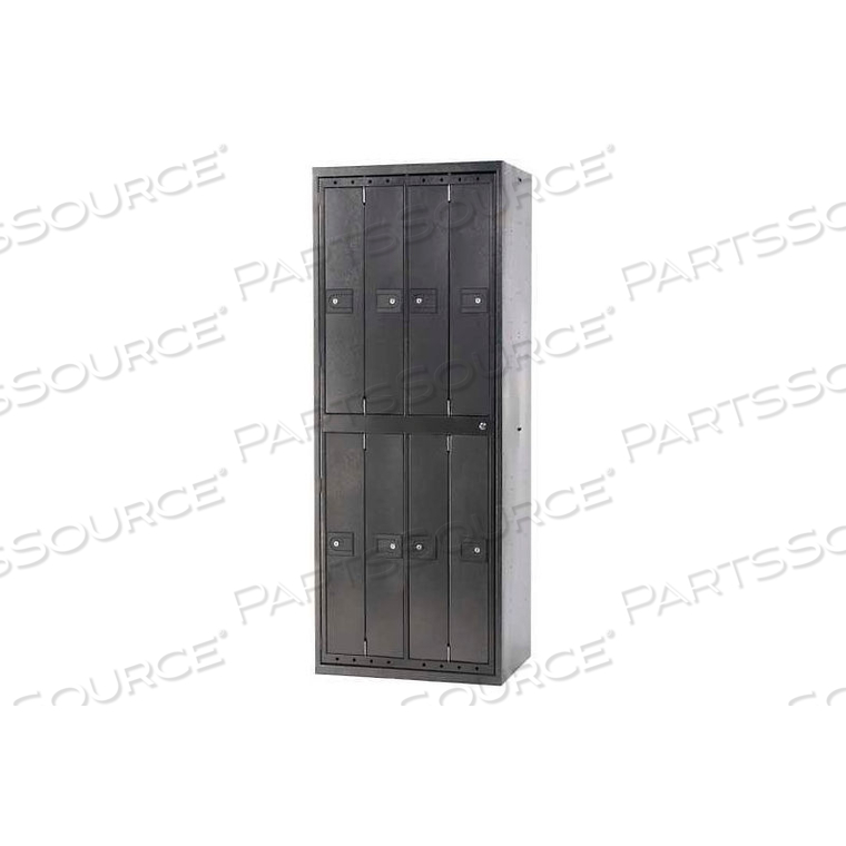 8 DR HANGING GARMENT LOCKER W/CAM LOCK, 30-19/32"WX21-7/16"WX80-13/16"H, SLVR VN, ASSEMBLED by Penco Products