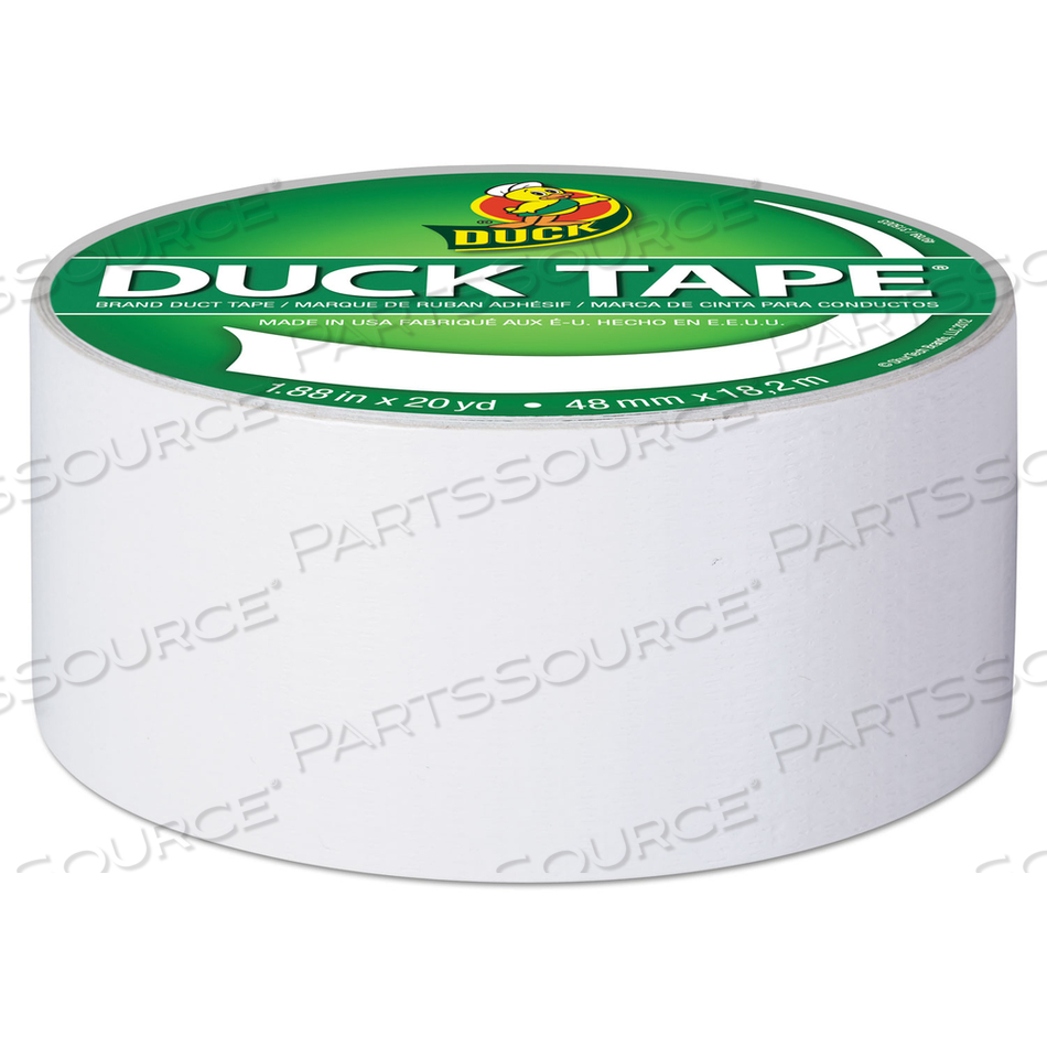 COLORED DUCT TAPE, 3" CORE, 1.88" X 20 YDS, WHITE by Duck COLORED DUCT TAPE, 3" CORE, 1.88" X 20 YDS, WHITE by Duck