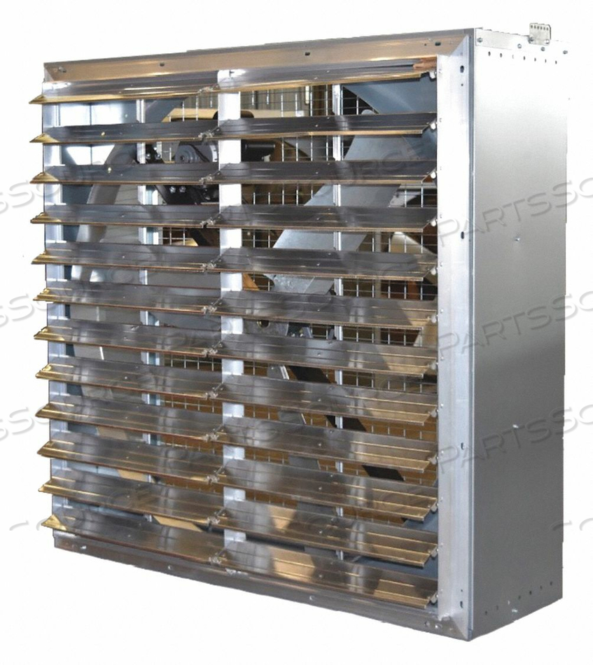48" BELT DRIVE BOX FAN, 1HP, 1PH, 19210 CFM, WITH SHUTTER by Hessaire 48" BELT DRIVE BOX FAN, 1HP, 1PH, 19210 CFM, WITH SHUTTER by Hessaire