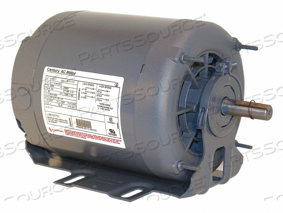 MOTOR SP PH 1/3 HP 1725/1140 115V 56 ODP by Regal Beloit America, Inc. (Century Electric Motors) MOTOR SP PH 1/3 HP 1725/1140 115V 56 ODP by Regal Beloit America, Inc. (Century Electric Motors)