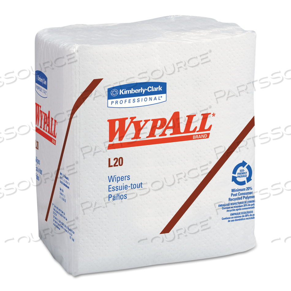 L20 TOWELS, 1/4 FOLD, 4-PLY, 12.5 X 13, WHITE by WypAll