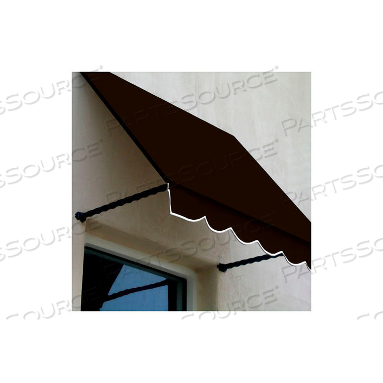 WINDOW/ENTRY AWNING 10-3/8'W X 4-11/16'H X 3'D BROWN 