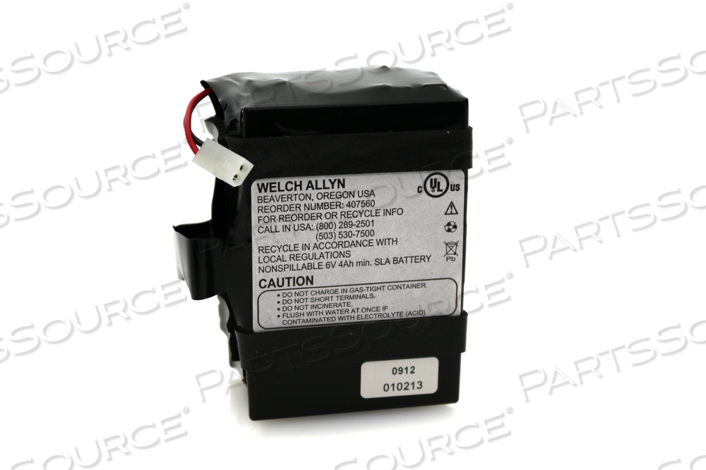 BATTERY, RECHARGEABLE VRLA, 6V, 4.5 AH 