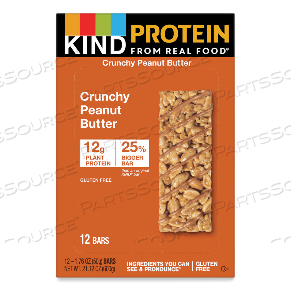 PROTEIN BARS, CRUNCHY PEANUT BUTTER, 1.76 OZ by Kind PROTEIN BARS, CRUNCHY PEANUT BUTTER, 1.76 OZ by Kind