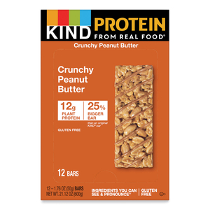 PROTEIN BARS, CRUNCHY PEANUT BUTTER, 1.76 OZ, 12/PACK by Kind