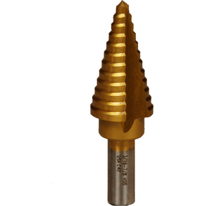 STEP DRILL - 3/16" TO 7/8" BY 16THS - TIN COATED - 11 STEP - SELF STARTING POINT - MK MORSE ESD03TIN by MK Morse
