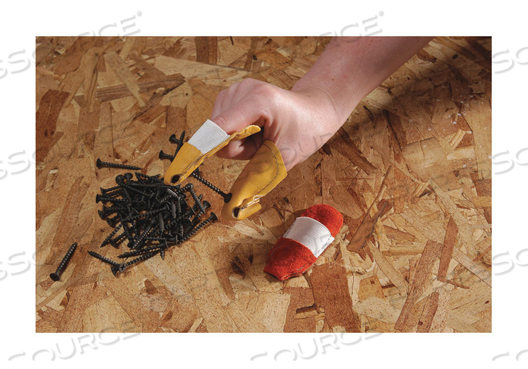 FINGER GUARDS SPLIT LEATHER M RED PK10 by Karewear