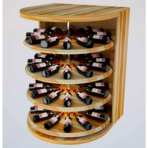 BULK STORAGE, ROTATING WINE BOTTLE CRADLE, 4-LEVEL 4 FT HIGH - MAHOGANY, REDWOOD by Wine Cellar Innovations