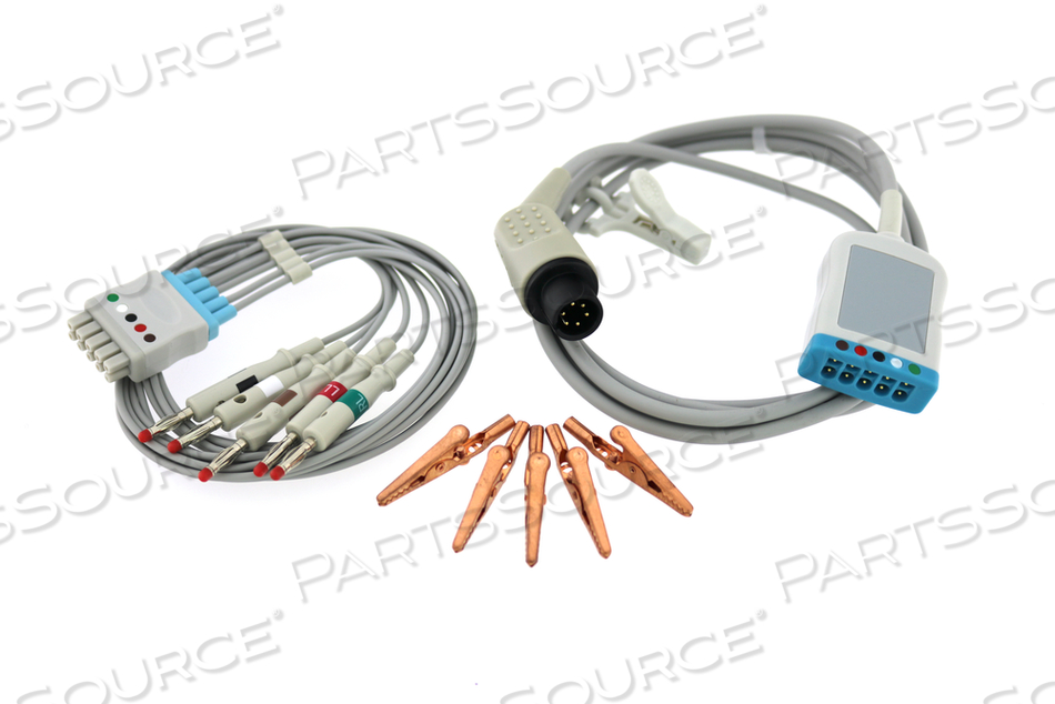 DEFIB 5-LEAD ECG CABLE/LEAD/CLIP SET by Midmark Corp.