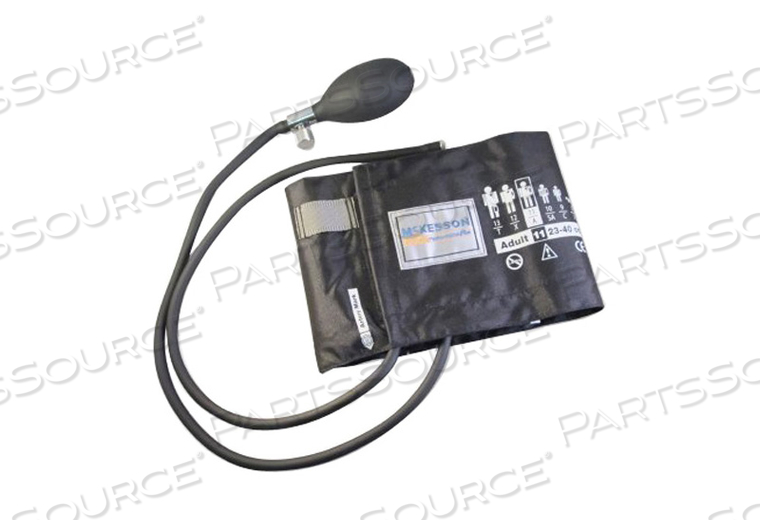 REUSABLE BLOOD PRESSURE CUFF, NYLON, BLACK, ADULT PATIENT, 23 TO 40 CM CUFF, 2-TUBE, ARM TARGET, MEDIUM by McKesson REUSABLE BLOOD PRESSURE CUFF, NYLON, BLACK, ADULT PATIENT, 23 TO 40 CM CUFF, 2-TUBE, ARM TARGET, MEDIUM by McKesson