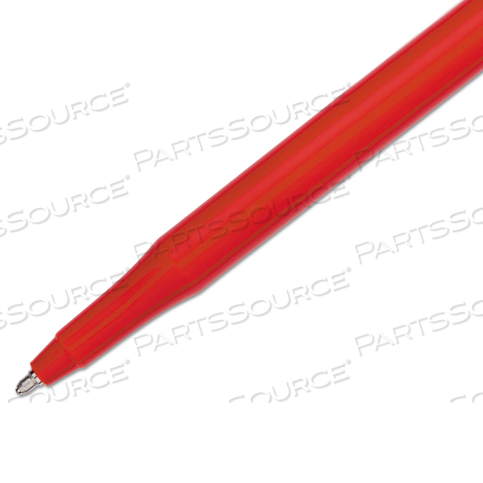 ERASER MATE BALLPOINT PEN, STICK, MEDIUM 1 MM, RED INK, RED BARREL by Paper Mate