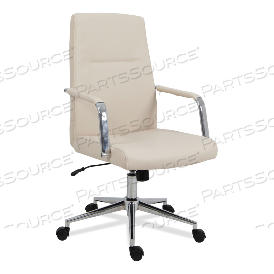 LEATHER TASK CHAIR, SUPPORTS UP TO 275 LB, 18.19" TO 21.93" SEAT HEIGHT, WHITE SEAT, WHITE BACK by Workspace by Alera LEATHER TASK CHAIR, SUPPORTS UP TO 275 LB, 18.19" TO 21.93" SEAT HEIGHT, WHITE SEAT, WHITE BACK by Workspace by Alera