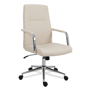 LEATHER TASK CHAIR, SUPPORTS UP TO 275 LB, 18.19" TO 21.93" SEAT HEIGHT, WHITE SEAT, WHITE BACK by Workspace by Alera LEATHER TASK CHAIR, SUPPORTS UP TO 275 LB, 18.19" TO 21.93" SEAT HEIGHT, WHITE SEAT, WHITE BACK by Workspace by Alera
