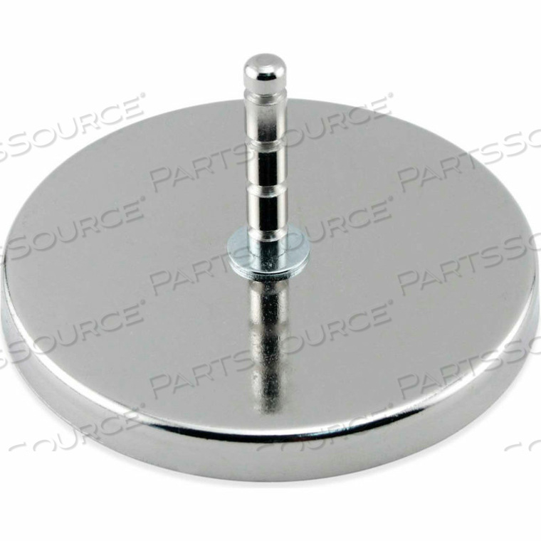 CERAMIC HANG-IT MAGNET WITH ATTACHED GROOVED POST 200 LBS. PULL CHROME by Master Magnetics, Inc. (The Magnet Source)