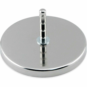 CERAMIC HANG-IT MAGNET WITH ATTACHED GROOVED POST 200 LBS. PULL CHROME by Master Magnetics, Inc. (The Magnet Source)