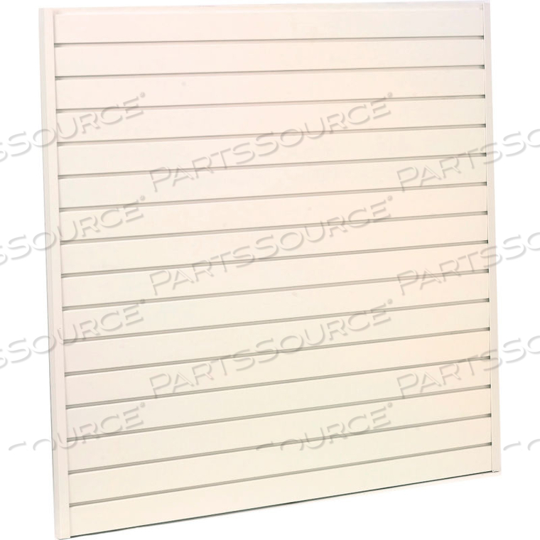 STEEL SLATWALL PANEL 48"H X 48"W WHITE by Megawall Inc. STEEL SLATWALL PANEL 48"H X 48"W WHITE by Megawall Inc.