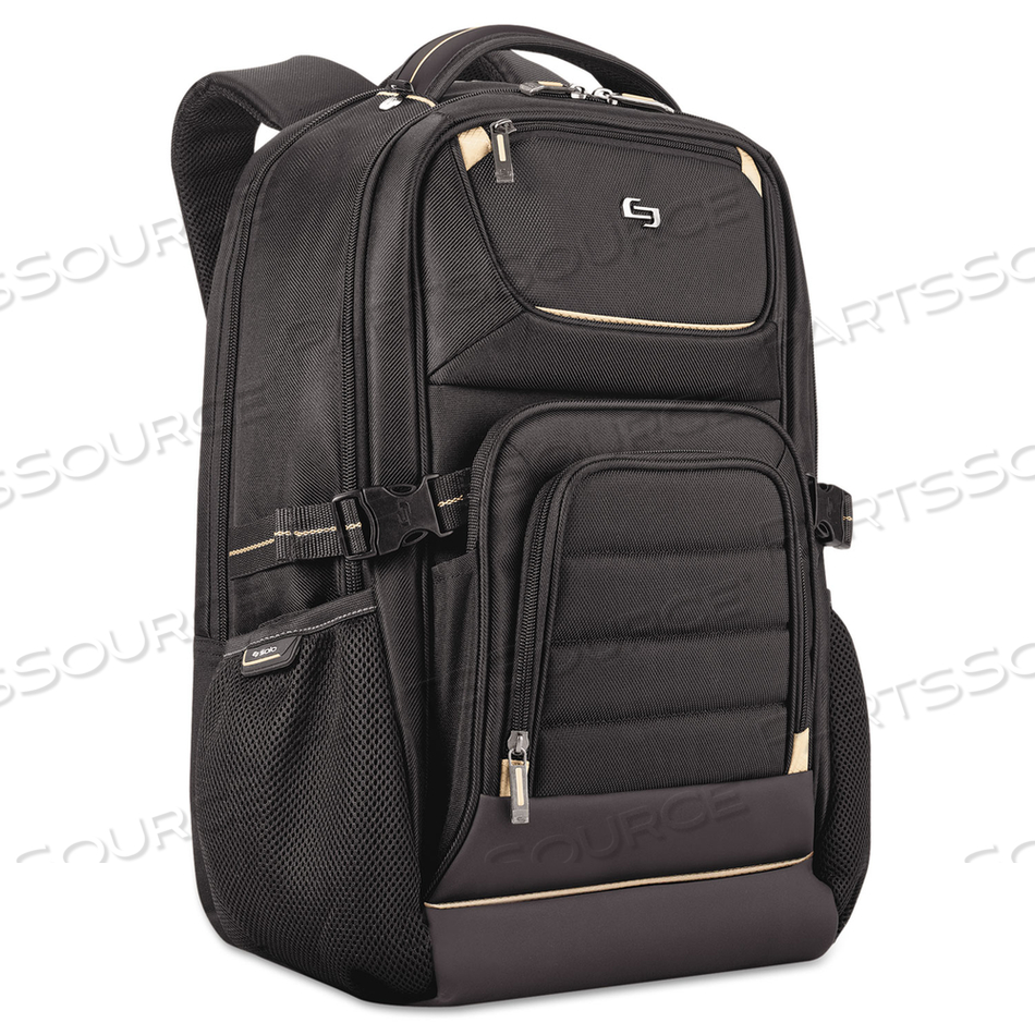 PRO BACKPACK, FITS DEVICES UP TO 17.3", POLYESTER, 12.25 X 6.75 X 17.5, BLACK 