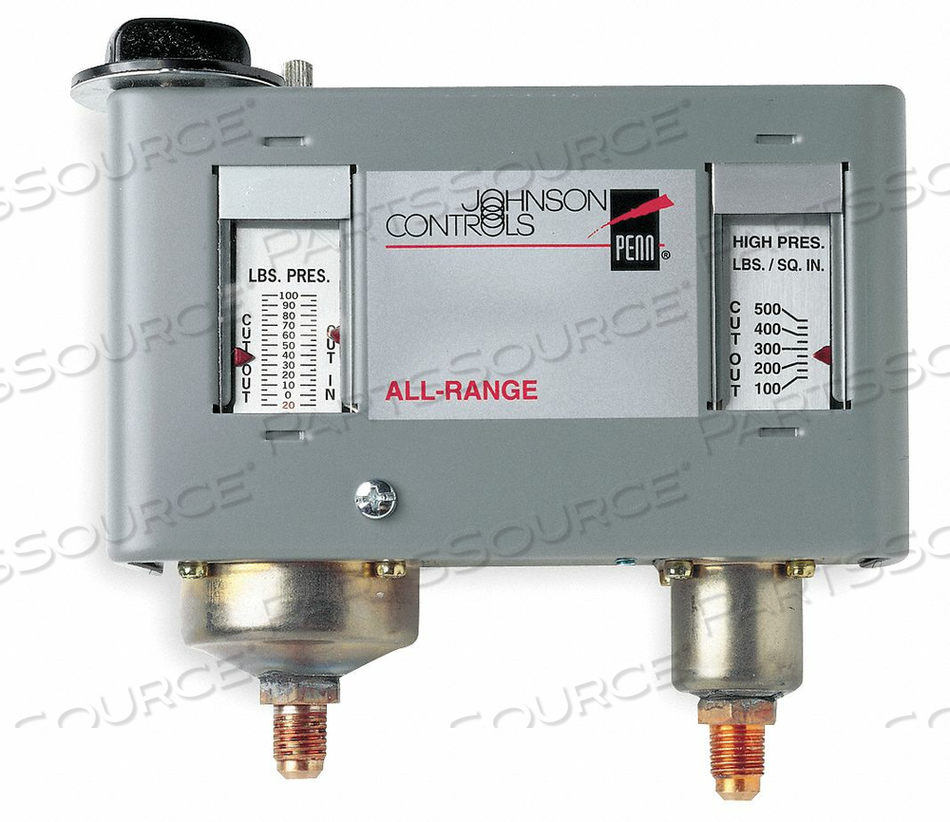 SPST DUAL PRES. CONTROL W/AUTO RESET by Johnson Controls