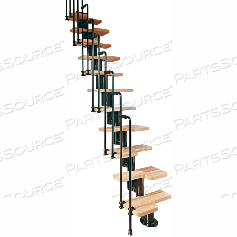 KARINA MODULAR STAIRCASE KIT, (90-15/16" TO 110-1/4"), 24" TREAD, BLACK 