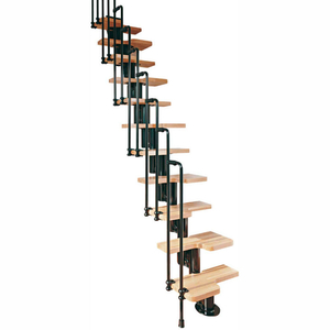 KARINA MODULAR STAIRCASE KIT, (90-15/16" TO 110-1/4"), 24" TREAD, BLACK by Arke Inc