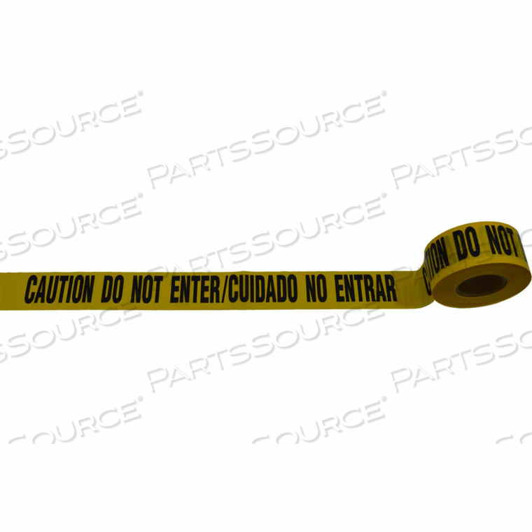 CAUTION DO NOT ENTER / CUIDADO NO ENTRAR" BARRICADE TAPE, YELLOW TAPE/BLACK PRINT, 3" X 1000' by Petra Roc Inc CAUTION DO NOT ENTER / CUIDADO NO ENTRAR" BARRICADE TAPE, YELLOW TAPE/BLACK PRINT, 3" X 1000' by Petra Roc Inc