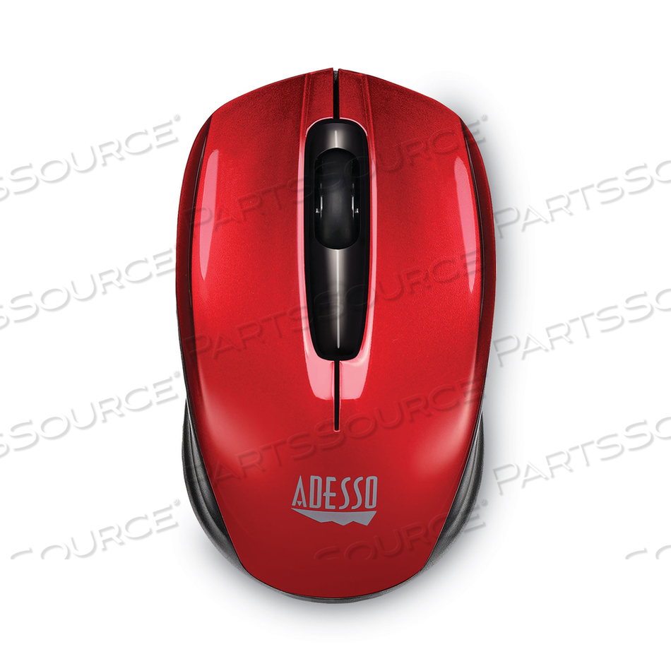 IMOUSE S50 WIRELESS MINI MOUSE, 2.4 GHZ FREQUENCY/33 FT WIRELESS RANGE, LEFT/RIGHT HAND USE, RED by Adesso, Inc.