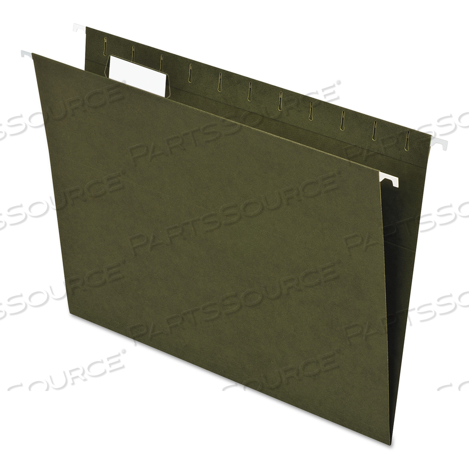 EARTHWISE BY PENDAFLEX 100% RECYCLED COLORED HANGING FILE FOLDERS, LETTER SIZE, 1/5-CUT TABS, GREEN by Esselte Pendaflex Corp. EARTHWISE BY PENDAFLEX 100% RECYCLED COLORED HANGING FILE FOLDERS, LETTER SIZE, 1/5-CUT TABS, GREEN by Esselte Pendaflex Corp.