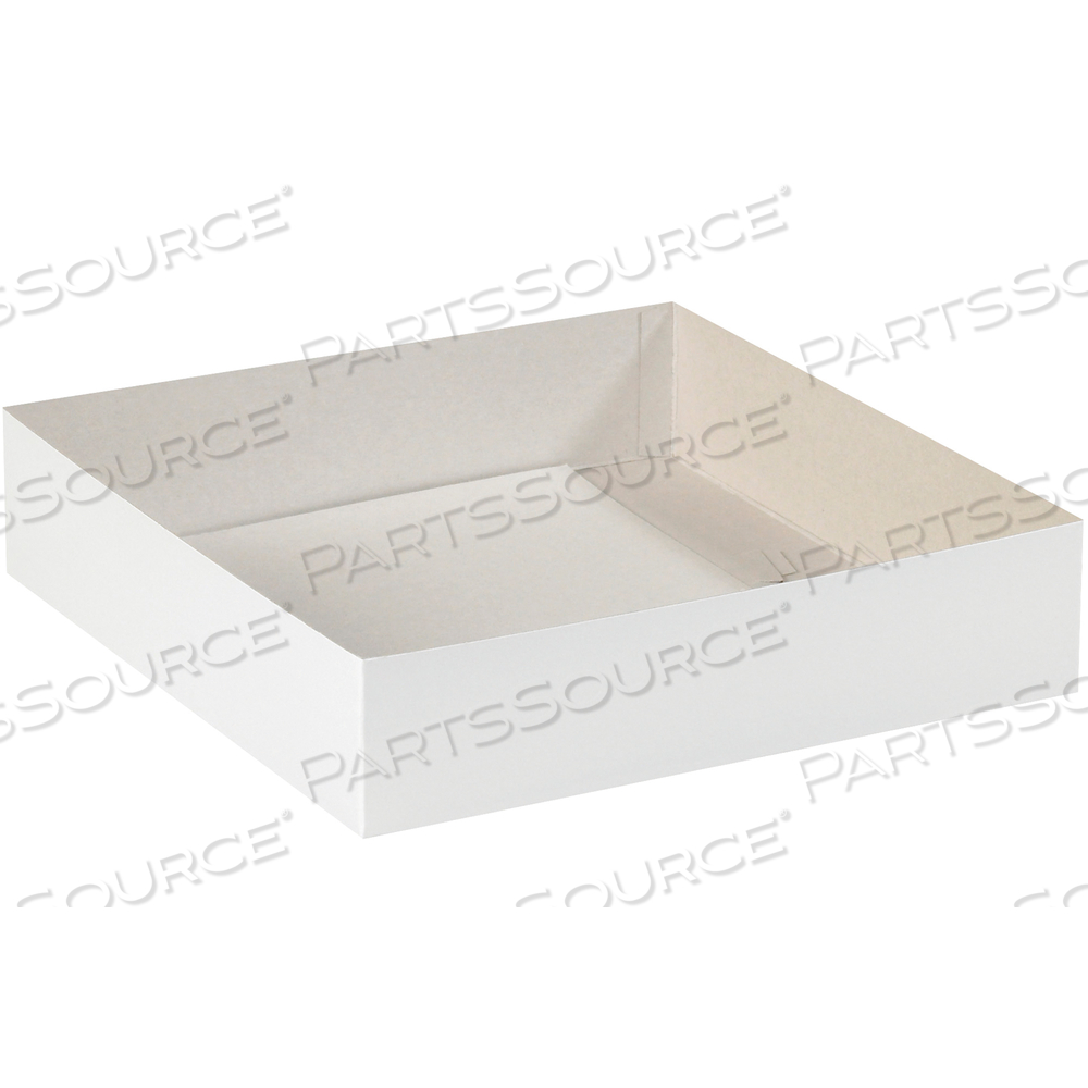 DELUXE GIFT BOX BOTTOMS, 14" X 14" X 3", WHITE, 50/CASE by BOX Partners (Box Acquisitions, LLC)