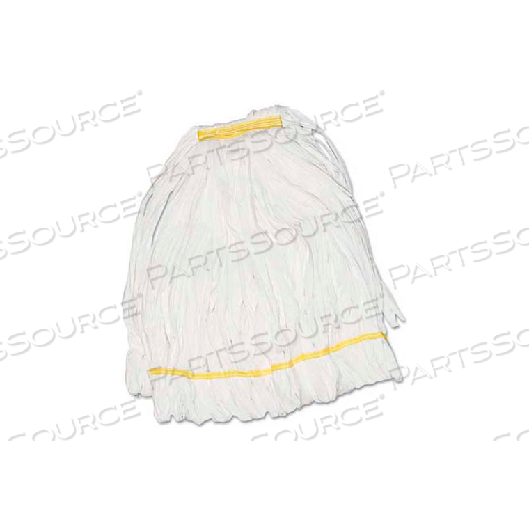 MEDIUM ENVIRO CLEAN LOOPED-END COTTON/SYNTHETIC MOP HEAD W/ TAILBAND, WHITE 12/PACK - UNS8002 by Unisan MEDIUM ENVIRO CLEAN LOOPED-END COTTON/SYNTHETIC MOP HEAD W/ TAILBAND, WHITE 12/PACK - UNS8002 by Unisan