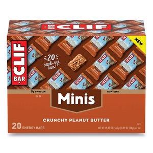 ENERGY BAR, MINI CRUNCHY PEANUT BUTTER, 0.99 OZ BAR, 20/BOX by CLIF Bar