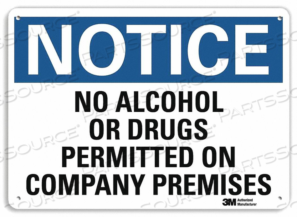 NOTICE SIGN 10 W X 7 H 0.055 THICK by Lyle Signs Inc.