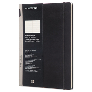 PROFESSIONAL NOTEBOOK, HARDCOVER, 1 SUBJECT, MEDIUM/COLLEGE RULE, BLACK COVER, 11 X 8.5, 176 SHEETS by Moleskine