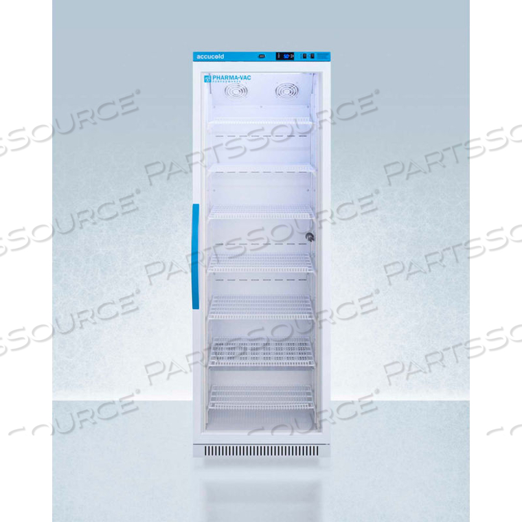ACCUCOLD PHARMA-VAC PERFORMANCE SERIES UPRIGHT VACCINE REFRIGERATOR, GLASS DOOR, 15 CU.FT. by Summit Appliance (Div. of Felix Storch, Inc.)