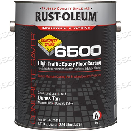 S6582413 RUST-OLEUM 6500 COATING, 1 GAL, SILVER GRAY, GLOSS, EPOXY 