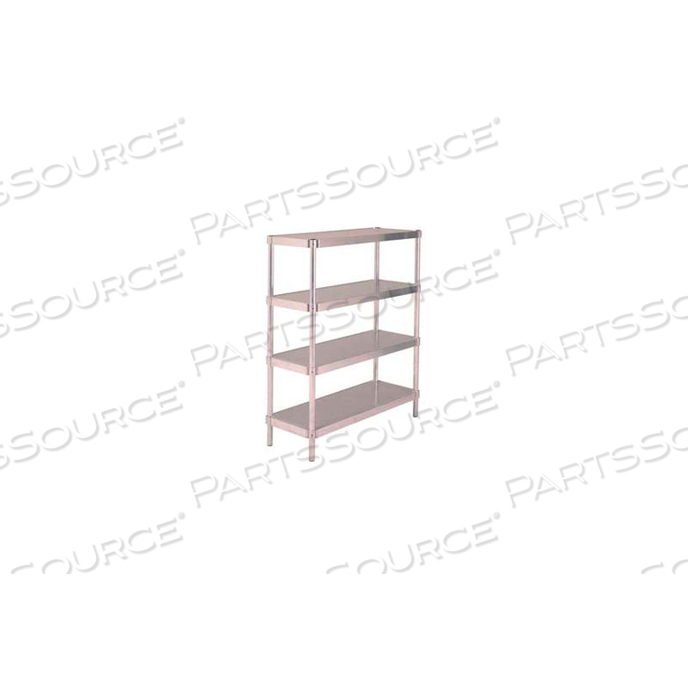 EQUIPMENT STANDS, 5-SHELF SHELVING UNIT, 18"W X 72"H X 48"L, ALUMINUM by Prairie View Industries Inc.