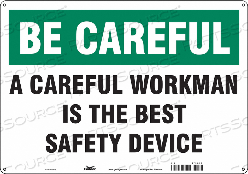 SAFETY SIGN 20 W 14 H 0.055 THICKNESS 