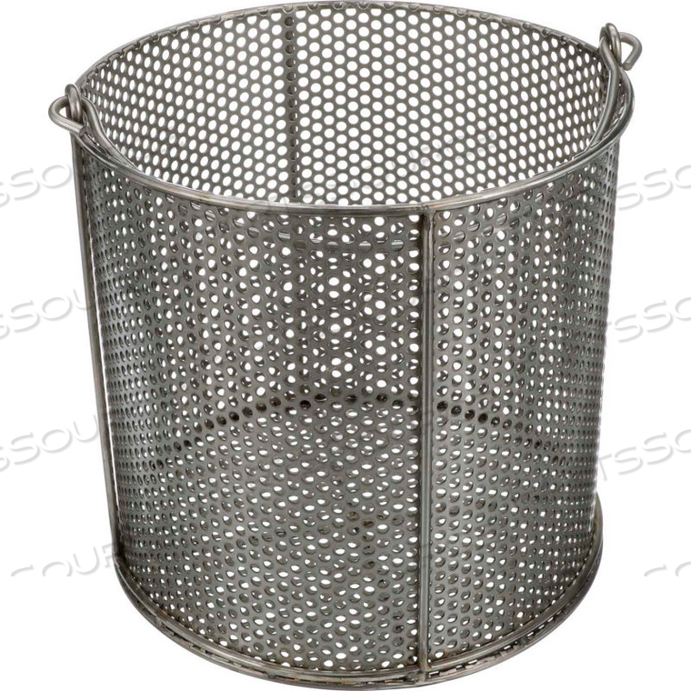 PERFORATED ROUND BASKET 12-3/4"DIA X 12-5/16"H STAINLESS STEEL - PRICE EACH FOR QTY 1-4 by Marlin Steel Wire Products Inc PERFORATED ROUND BASKET 12-3/4"DIA X 12-5/16"H STAINLESS STEEL - PRICE EACH FOR QTY 1-4 by Marlin Steel Wire Products Inc