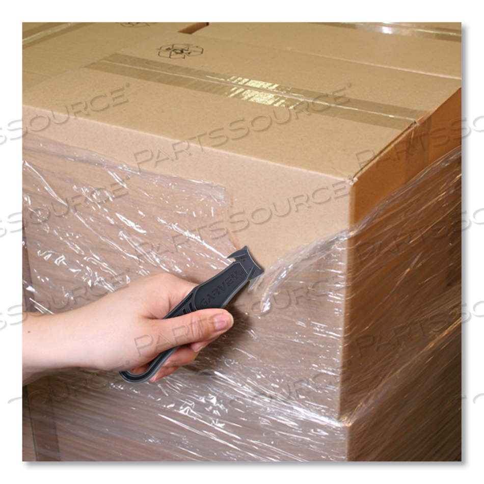 SAFETY CUTTER BOX CUTTER KNIFE WITH DOUBLE SHIELDED BLADE, 4" PLASTIC HANDLE, BLACK by Garvey SAFETY CUTTER BOX CUTTER KNIFE WITH DOUBLE SHIELDED BLADE, 4" PLASTIC HANDLE, BLACK by Garvey