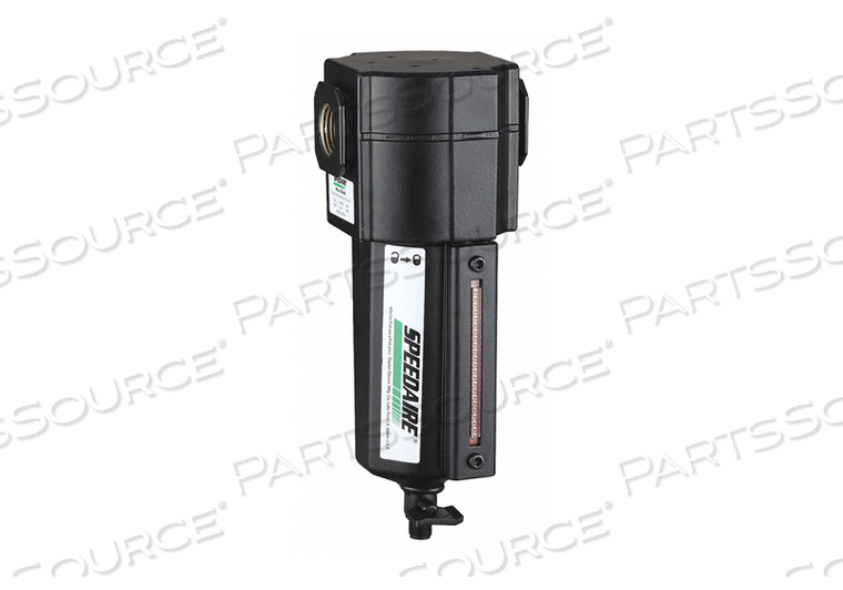 COMPRESSED AIR FILTER, FILTER TYPE PARTICULATE, AIR INLET SIZE 1/2 IN, AIR INLET TYPE NPT, MAXIMUM FLOW RATE 140 CFM, MAXIMUM OPERATING PRES by Speedaire COMPRESSED AIR FILTER, FILTER TYPE PARTICULATE, AIR INLET SIZE 1/2 IN, AIR INLET TYPE NPT, MAXIMUM FLOW RATE 140 CFM, MAXIMUM OPERATING PRES by Speedaire