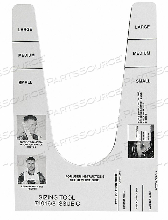 SIZING TOOL FOR C50 AND FM50 by Avon Protection Systems