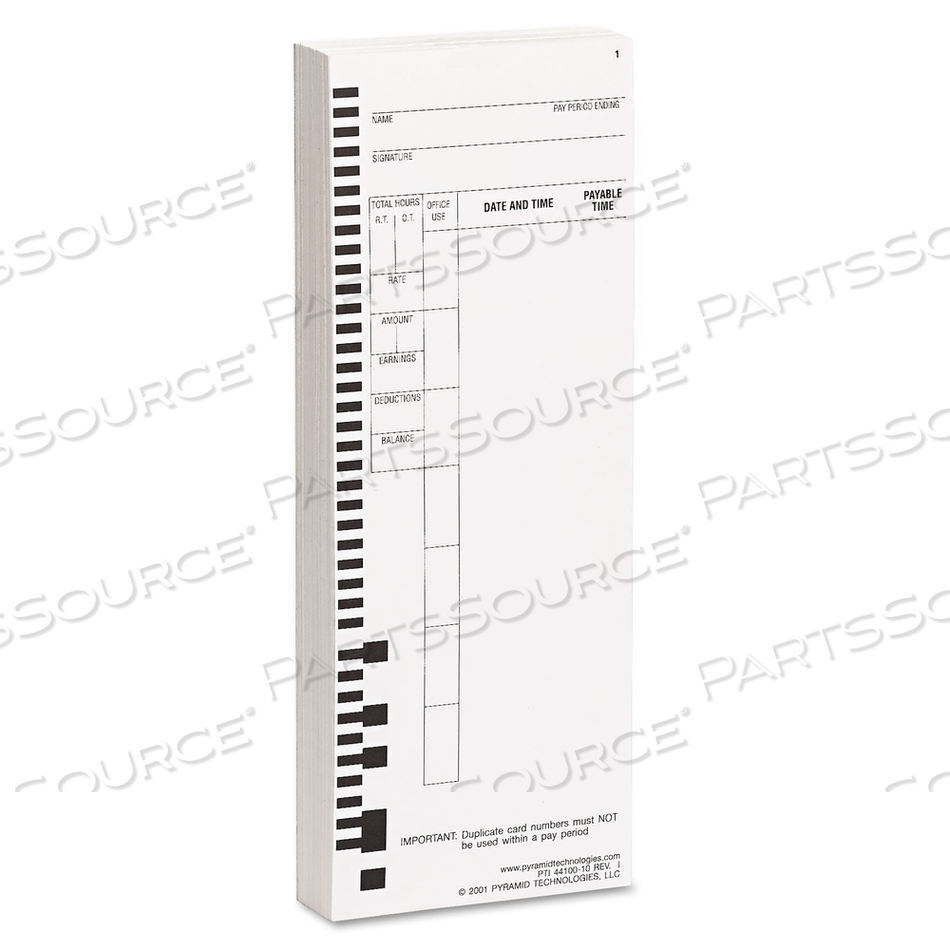 TIME CARD PK100 by Pyramid TIME CARD PK100 by Pyramid