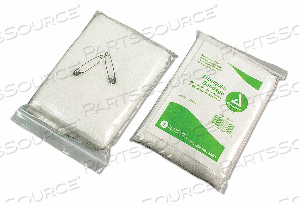 TRIANGULAR BANDAGE 40IN W X 56IN L PK240 by Dynarex TRIANGULAR BANDAGE 40IN W X 56IN L PK240 by Dynarex