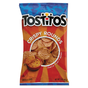 TORTILLA CHIPS CRISPY ROUNDS, 3 OZ BAG, 28/CARTON by Tostitos TORTILLA CHIPS CRISPY ROUNDS, 3 OZ BAG, 28/CARTON by Tostitos