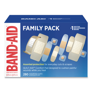 SHEER/WET ADHESIVE BANDAGES, ASSORTED SIZES, 280/BOX by Band-Aid