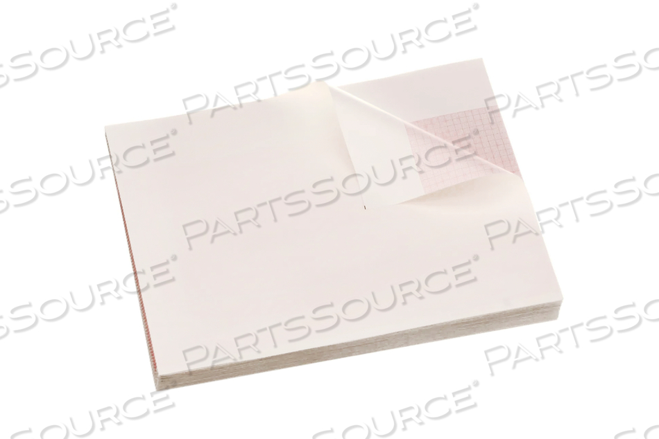8.27 X 11IN RED GRID Z-FOLD EKG CHART THERMAL PAPER FOR ELI 380 ECG MACHINE by Mortara Instrument, Inc