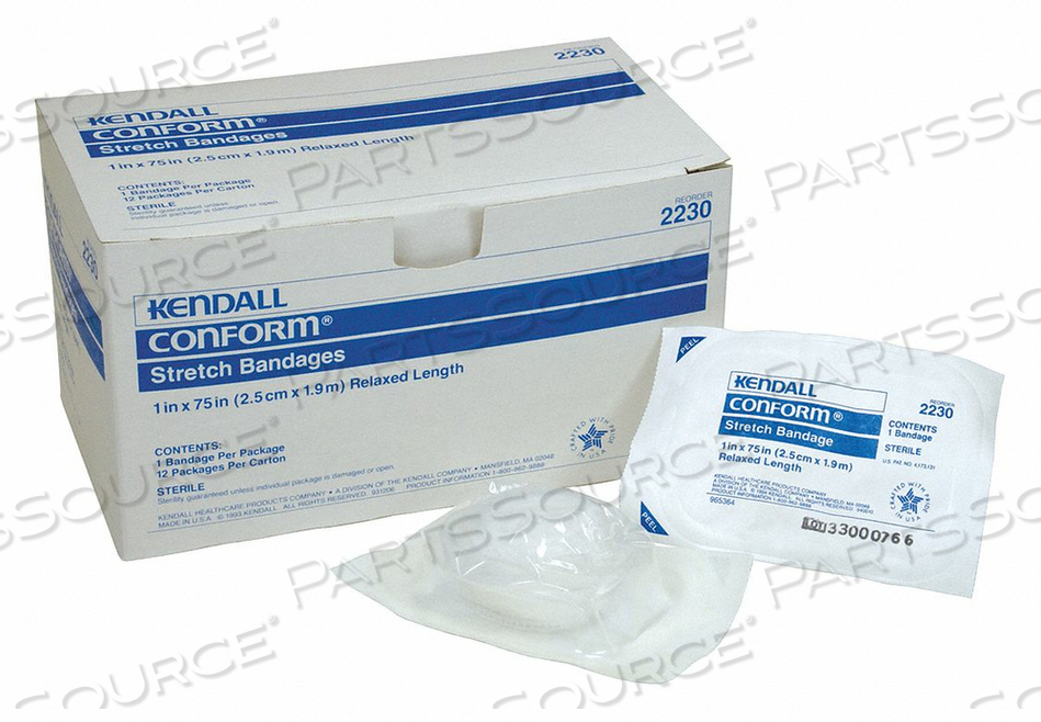 STRETCH BANDAGE COTTON/POLYESTER PK12 by Kendall - Covidien